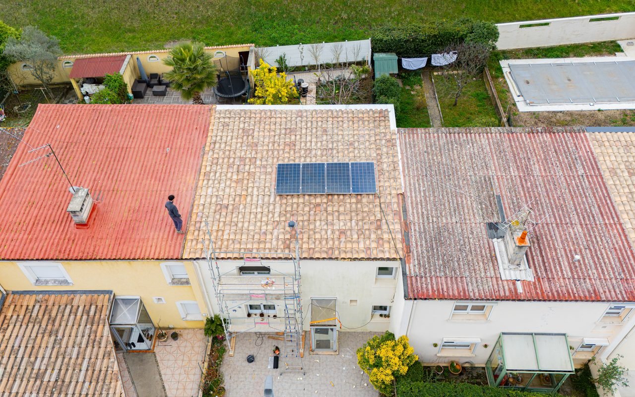 Toiture entièrement refaite, vue par drone